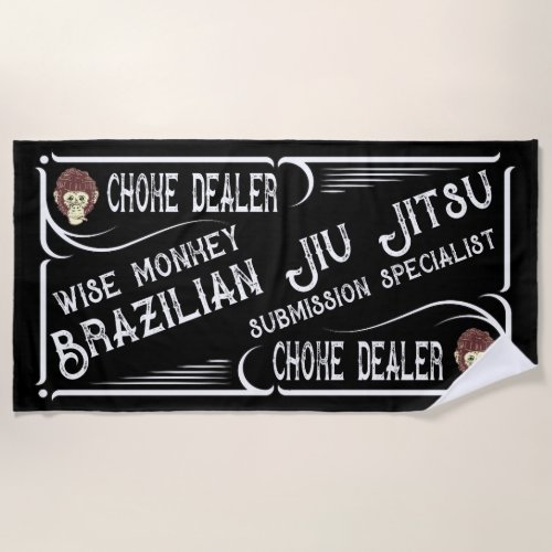 BJJ Choke Dealer Submission Specialist Gym Beach Towel