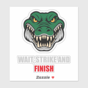 BJJ Crocodile Submission Quote Sticker