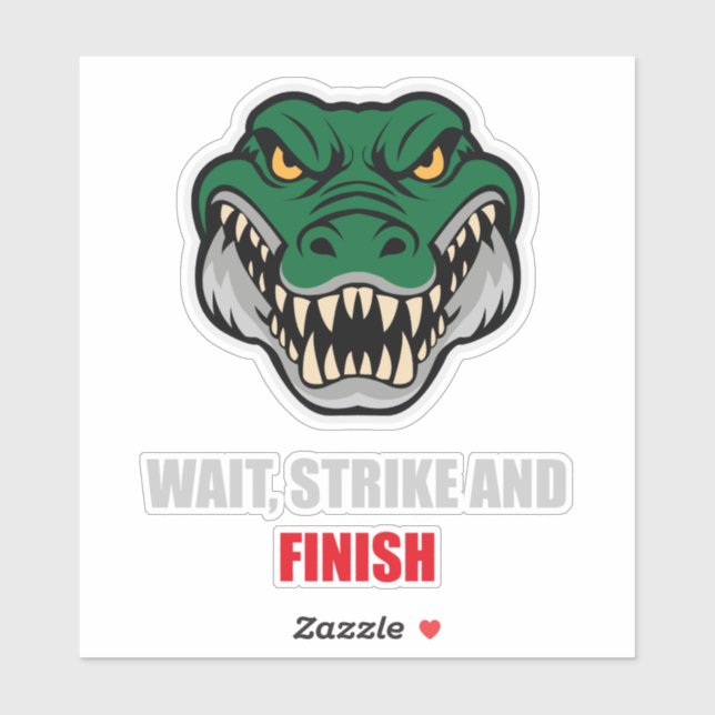 BJJ Crocodile Submission Quote Sticker (Sheet)