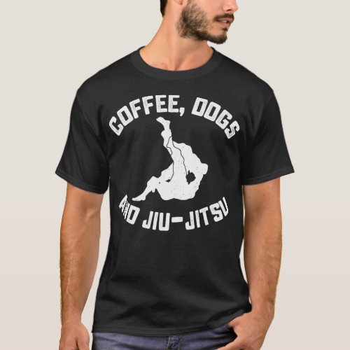 Bjj Funny Coffee Dogs Jiu Jitsu T_Shirt