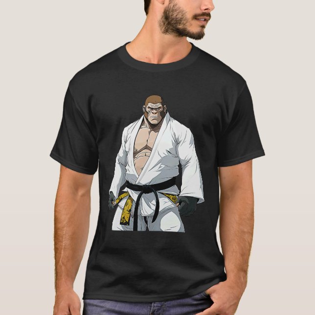 BJJ Gorilla  Brazilian Jiu Jitsu and Grappling T-Shirt (Front)