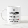 BJJ Guard We Trust Black Belt Huge Giant Coffee Mug
