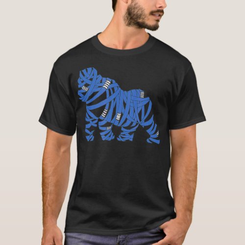 Bjj Jiu Jitsu Belt Gorilla  Blue T_Shirt