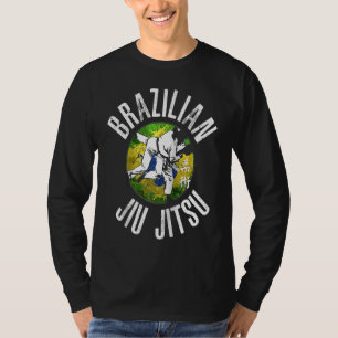 BJJ Jiu Jitsu Brazilian Flag  for Brazilian Jujits T-Shirt