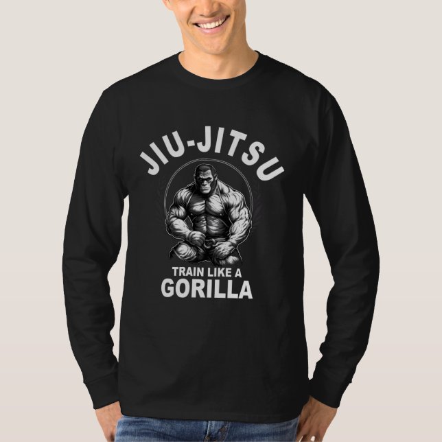 BJJ Train Like A Gorilla Jiu Jitsu T-Shirt (Front)