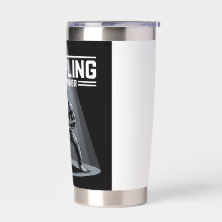 BJJ Vector Art Mug | Grappling Is Superpower Insulated Tumbler
