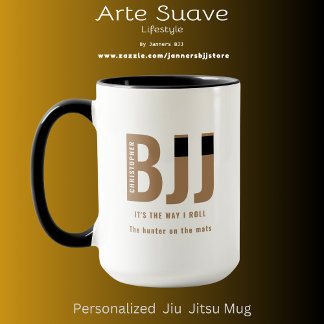 BJJ Way I Roll Add Your Name Jiu Jitsu Brown Belt Mug