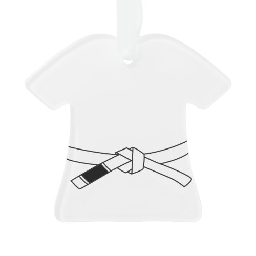 BJJ White Belt Gi Christmas Ornament