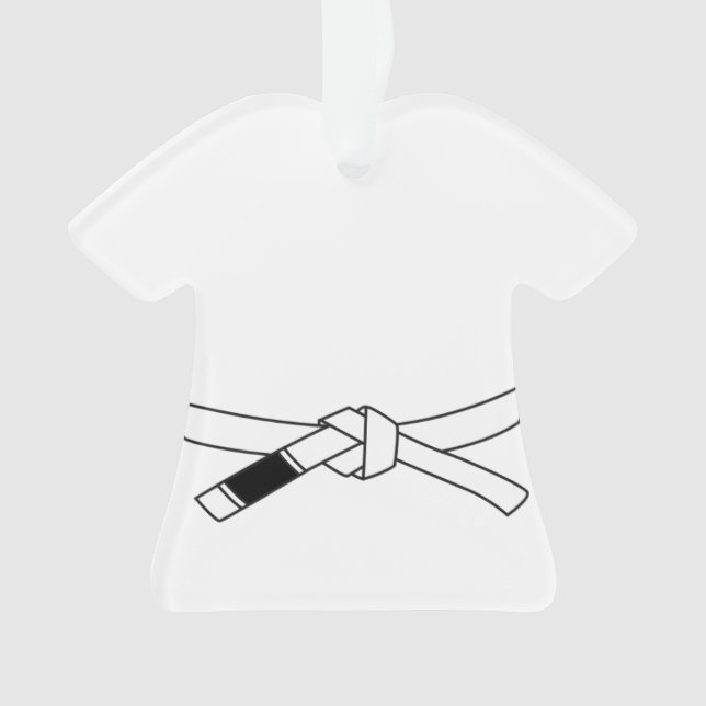BJJ White Belt Gi Christmas Ornament (Front)