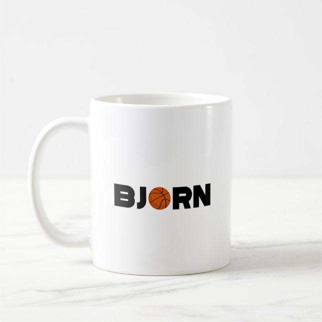 Bjorn Basketball Coffee Mug (Left)