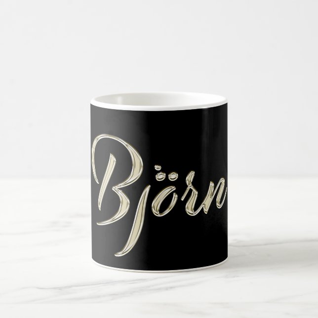 Björn Name whitegold Tasse Teetasse Kaffetasse Coffee Mug (Center)