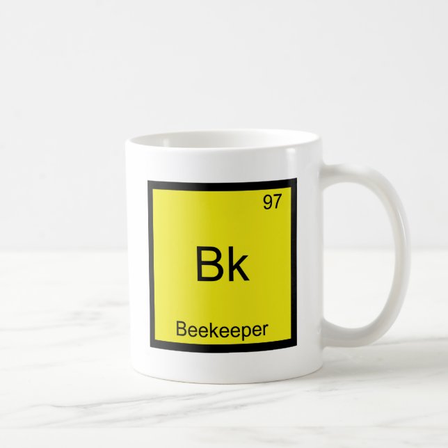 Bk - Beekeeper Funny Chemistry Element Symbol Tee Coffee Mug (Right)