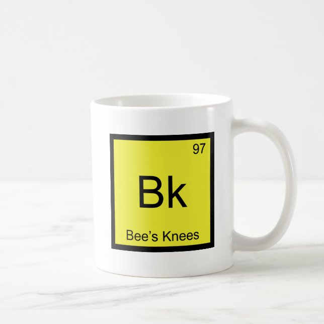 Bk - Bee's Knees Chemistry Element Symbol Bee Tee Coffee Mug (Right)