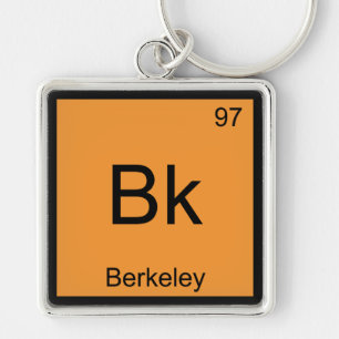 Bk - Berkeley Chemistry Element Symbol California Keychain