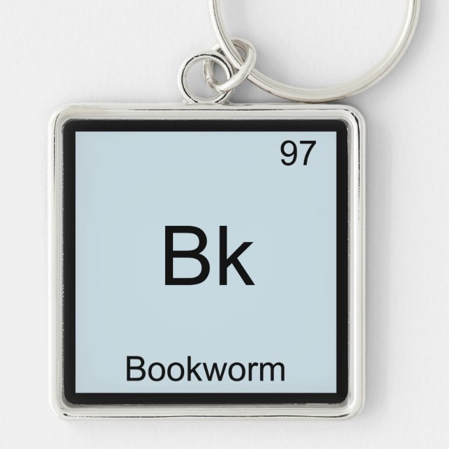 Bk - Bookworm Funny Chemistry Element Symbol Tee Keychain (Front)