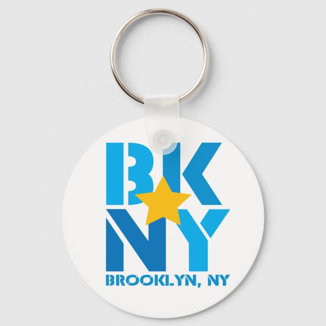 BK Brooklyn Blue Keychain (Front)