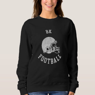 Bk Football Throwback Football Helmet Retro Distre Sweatshirt