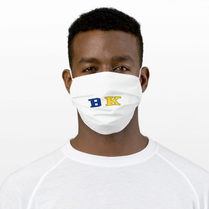BK in New York State Flag Colors Cloth Face Mask