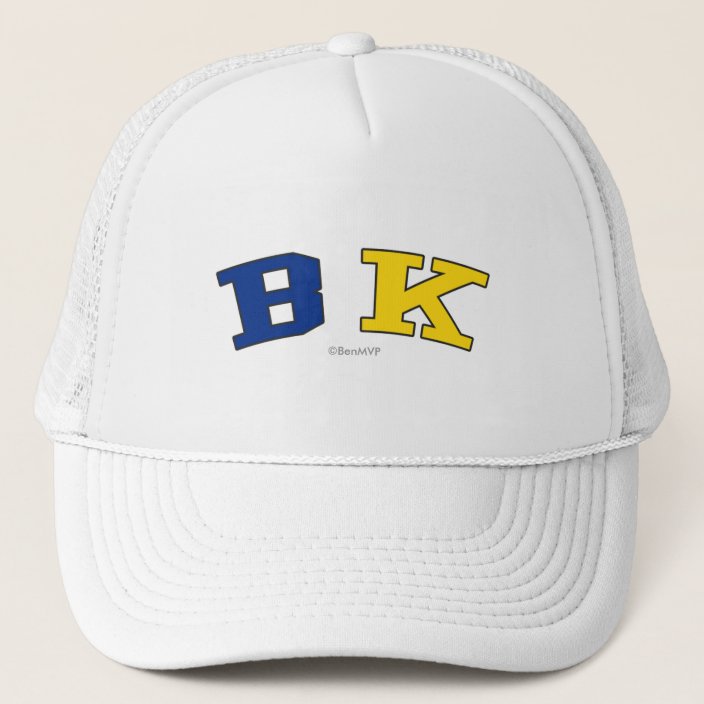 BK in New York State Flag Colors Trucker Hat