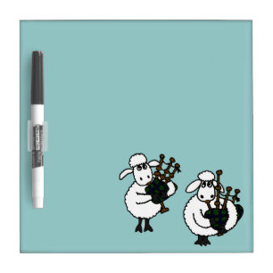 BK- Sheep Playing Bagpipes Dry Erase Board