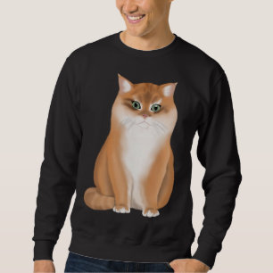 BKH British Short Hair Cat Black Golden Shaded Sweatshirt