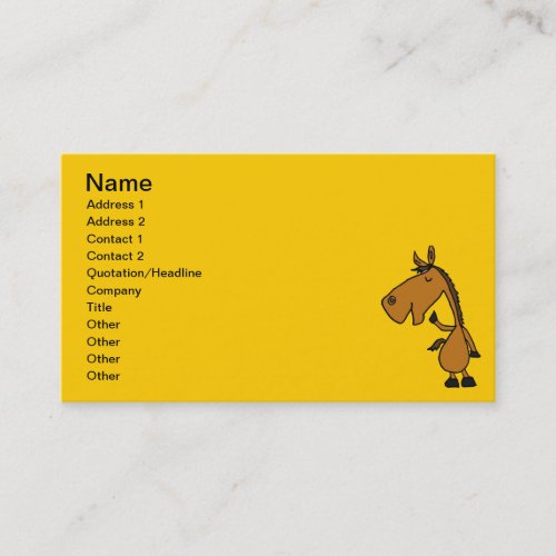 BL- Funny Horse Business Cards