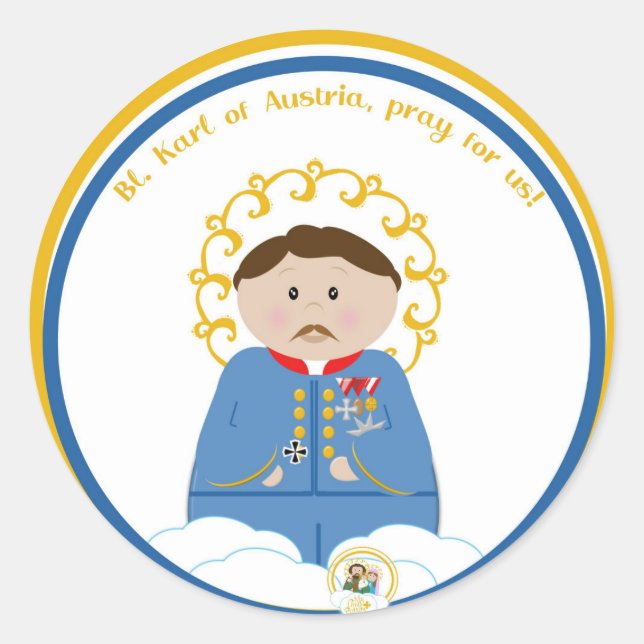 Bl. Karl of Austria Classic Round Sticker (Front)