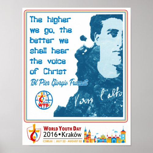 BL PIER GIORGIO FRASSATI WORLD YOUTH DAY 2016 POSTER