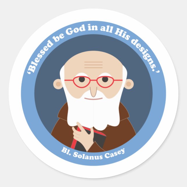 Bl. Solanus Casey Classic Round Sticker (Front)