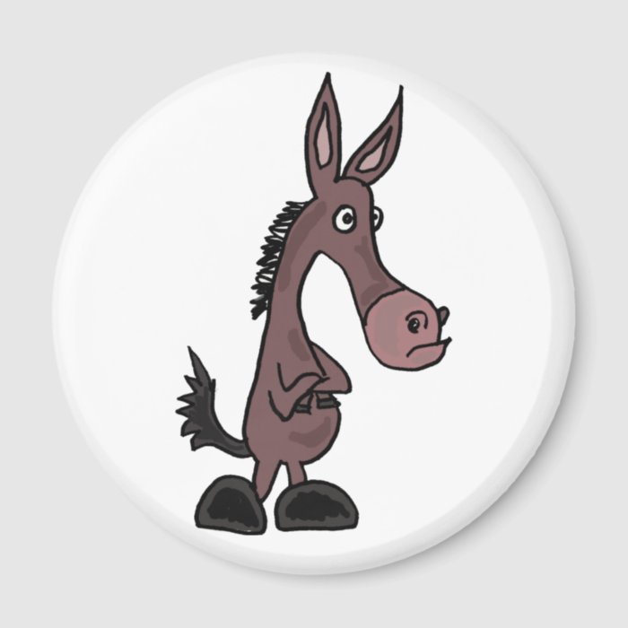 BL  Stubborn Mule Cartoon Magnet