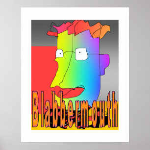 Blabbermouth Comic Poster White Border