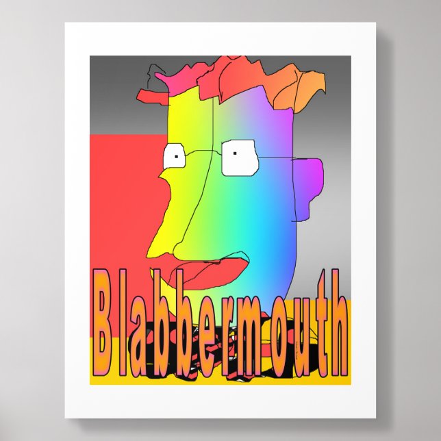 Blabbermouth Funny  Acrylic Photo Tile (Front Set)