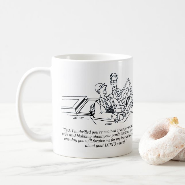 Blabbing right hand mug (With Donut)