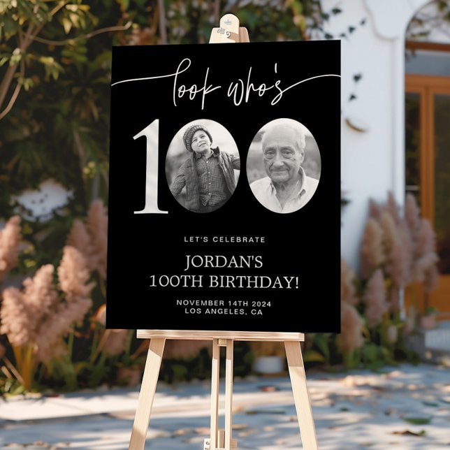 Black 100th Birthday Welcome Poster (Creator Uploaded)