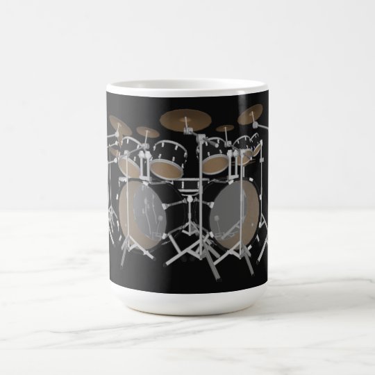 Black 10 Piece Drum Kit - Coffee Mug