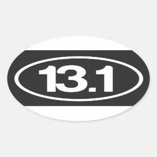 Black 13.1 Sticker (Half Marathon Sticker)