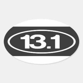 Black 13.1 Sticker (Half Marathon Sticker)