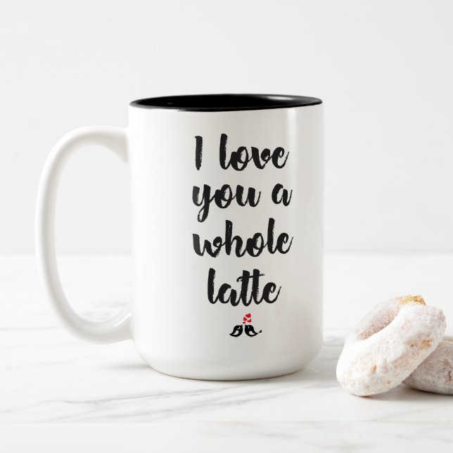 Black 15 oz Two-Tone Mug (With Donut)