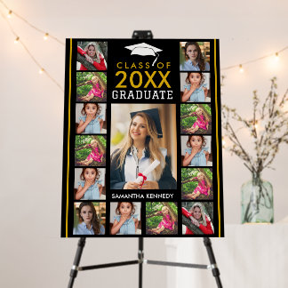 Black 17 Photo Class Of 2026 Graduation Party Foam Board