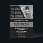 Black 18th birthday invitations The Man The Legend<br><div class="desc">Black 18th birthday invitations The Man The Legend Simple Elegant</div>