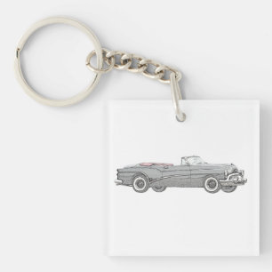 Black 1953 Buick Skylark Convertible Coupe Acrylic Keychain