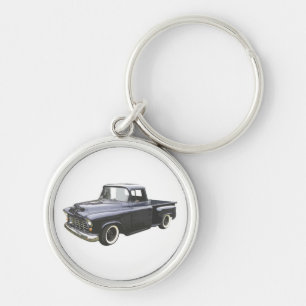 Black 1956 Chevrolet Pickup Keychain
