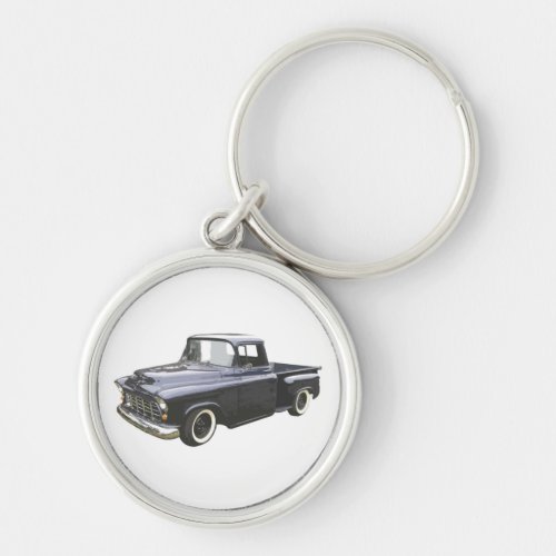 Black 1956 Chevrolet Pickup Keychain