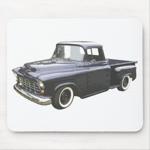 Black 1956 Chevrolet Pickup Mouse Pad