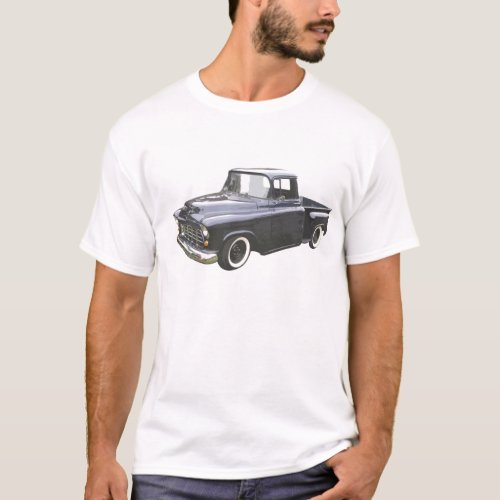 Black 1956 Chevrolet Pickup T_Shirt