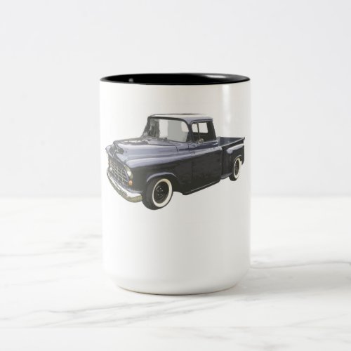 Black 1956 Chevrolet Pickup Two_Tone Coffee Mug
