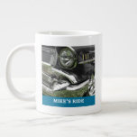 Black 1957 Chevy Car, Name/Message, Your Photo/Art Giant Coffee Mug