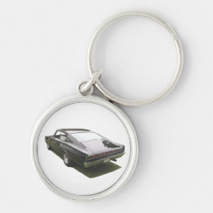 Black 1967 Dodge Charge key chain. Keychain