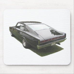 Black 1967 Dodge Charger mousepad. Mouse Pad