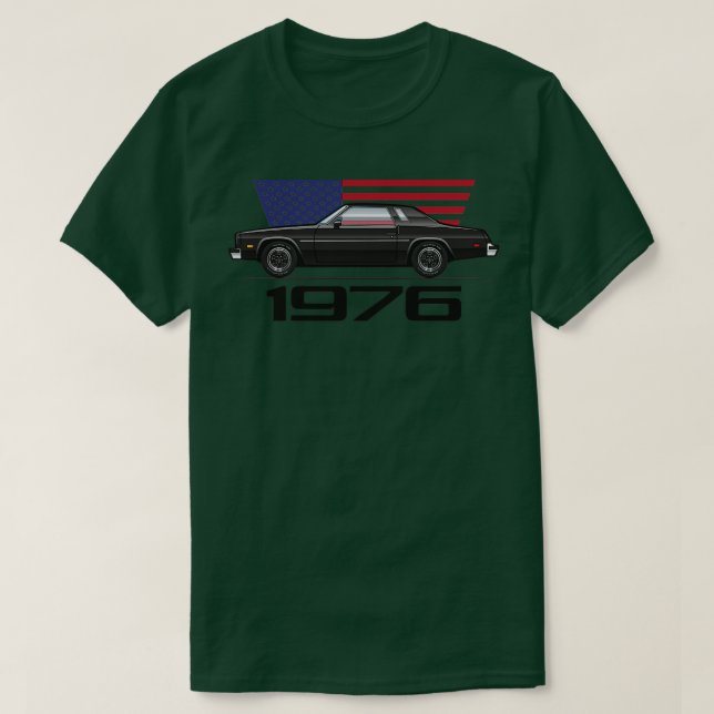 black 1976 T-Shirt (Design Front)
